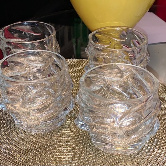 Murano Wave Pattern Hand Blown Vase - Purple - Picture 11 of 16